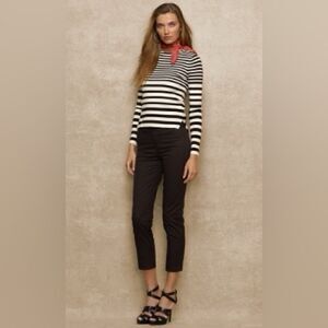 Ralph Lauren Stretch Wool Knit Parisian Breton Stripe Sweater